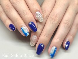 ブランケットネイル/ブルー