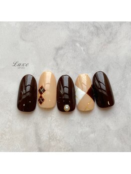 ネイルサロンリュクス (nailsalon Luxe)/おしゃれアーガイル♪