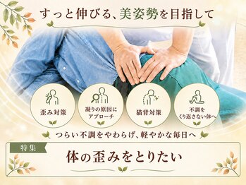 東洋カイロプラクティック 文京整体療術センターの写真/長年の歪み・猫背に★全身バランス整体＆骨盤矯正で土台から調整！姿勢を整えツライ疲労もスッキリ！