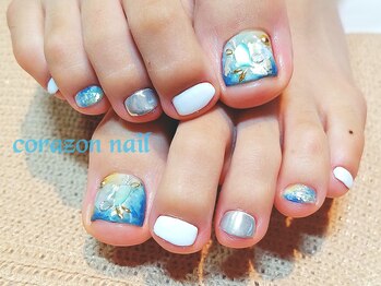 コラソンネイル(corazon nail)/FOOT★90分やり放題天然石