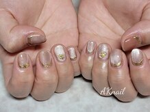 エーケーネイル(AKnail)/マグネットネイル／ベージュ/冬