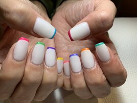 ～カラフルフレンチネイル～