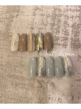 ヴェールサラン(Veil Saran)/ニュアンス4本アート、6本アート