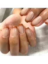 タグネイル(tag nail.)/テラコッタオレンジのフレンチ