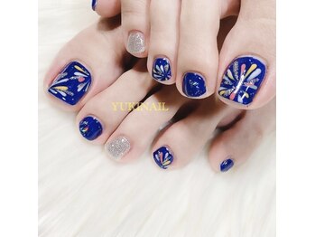 ユキネイル(YUKINAIL)/花火ネイル