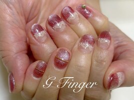 レースが可愛い赤マグネット