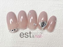エストラッシュアンドネイル 銀座店(est lash&nail)/ハートビジューネイル
