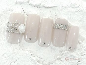 ネイルメゾン 池袋店(NAIL MAISON)/ピンクキラキラ薔薇¥6980