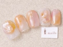 アイネイルズ 三宮店(I nails)/爽やかオレンジニュアンス