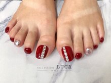 ネイルアトリエルカ(nail atelier LUCA)/W-346 大人上品ボルドーフット