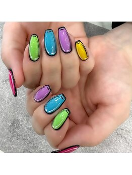 ネイルサロン クール(Nailsalon Coeur)/マルチカラーコミックネイル