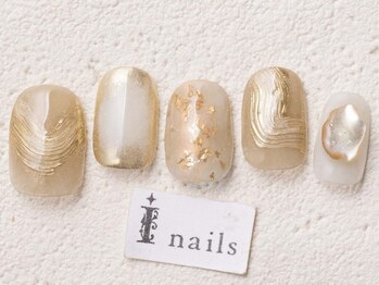 アイネイルズ 渋谷店(I nails)/うねうねゴールドミラー
