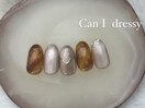 べっ甲ネイル　秋ネイル