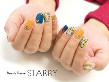 スターリー(STARRY)/手描き　くすみカラー　フラワー