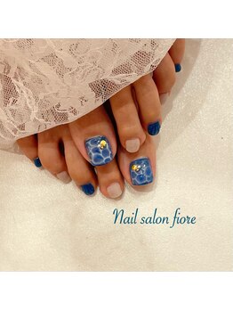 サンドジェル&青い海ネイル