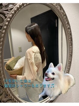 #けあなちゅらる/大きな鏡のあるシャワー室