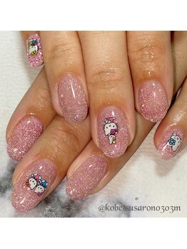 エム(M)/ピンクフラッシュネイル☆