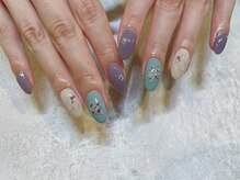 レアレアネイル(Lealeanail)/【パラジェル】押し花ネイル