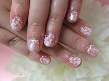 ネイルサロンミキ 横浜(MIKI)/3D桜花手描きフラワー人気着物