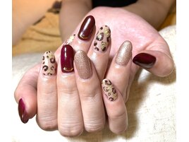 新規7800円。レオパードネイル。