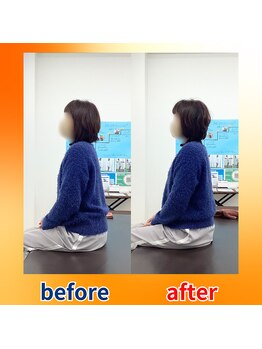 ストレッチヒーロー 福山神辺店/ビフォーアフター【1回の変化】