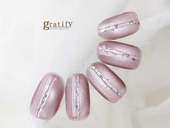 グラティフィー 梅田店(gratify)/マグ×ホロのキラキラネイル
