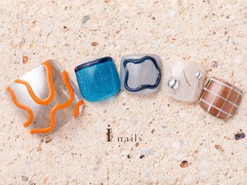 アイネイルズ 町田店(I nails)/個性派うねうねフット10480円