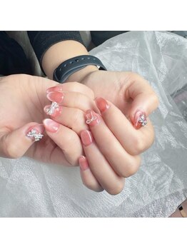 ヘブン ネイル 鶯谷(HEAVEN Nail)/ピンクマグネットネイル