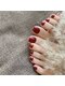 エンジェルビューティーネイルアンドアイラッシュ(Angel Beauty nail&eyelash)の写真/春～夏は足元もお洒落に♪お仕事でハンドが出来ない方も楽しめる◎フットネイルワンカラー¥5580～