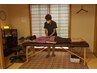 ドライヘッドスパ60分+腕・腸もみ・足リンパマッサージ60分（女性限定）