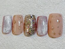 ネイルビート(NAIL BEAT)/ミラーネイル　レオパード　ラメ