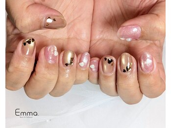 バレンタインネイル