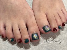 ネイルズアリー 立川店(Nails ally)/宝石ネイル×月×蝶×秋冬ネイル
