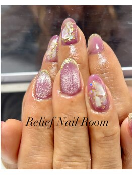 リリーフネイルルーム(RELiEF NAiL ROOM)/ガラスフレンチ