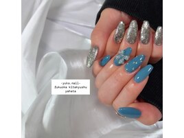 くすみブルー/シルバー/韓国