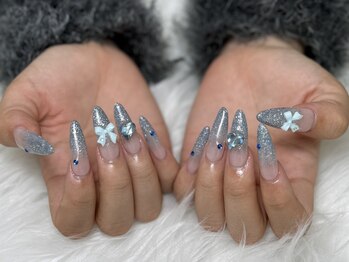 ブルーフラッシュネイル