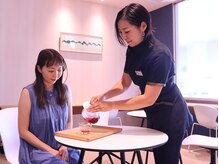 ボディケア後のハーブティ♪ドリンクバーも完備でほっと一息