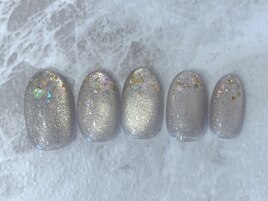 上品ラメ×ニュアンスホログラム