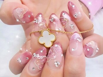 リリ 西荻窪駅前店(Lili)の写真/つけ放題で叶う♪春のトレンドネイルデザイン。持ち込みアートもOK！可愛い指先を演出☆