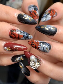 レディグリッター(Lady glitter)/成人式和ネイル