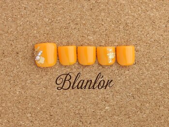 ネイルサロン ブランロール 三軒茶屋店(Blanl'or)/Foot　オレンジビタミンカラー