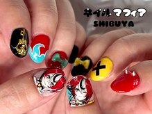 ネイルマフィア 渋谷(NAIL MAFIA)/モチーフネイル/手書き概念/渋谷