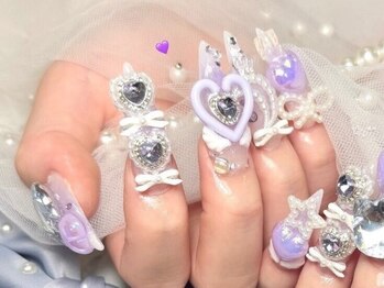 ベルグローアルファネイル(BELLE GROW ALPHA NAIL)の写真/自慢したくなるような可愛い指先へ♪豊富なカラーとパーツで自分だけのお気に入りネイル♪長さだしもOK★