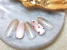 ネイルサロンジンジャー(Ginger)/マグネットハート柄ネイル