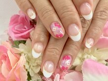 ディーネイル 京橋(D-nail)/立和名/手書きお花ネイル**
