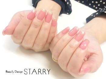 スターリー(STARRY)/ピンク 先端ラメ シンプル