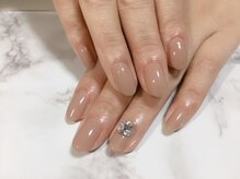 ミーレン ネイルサロン(Miren)/ヌーディベージュのワンカラー