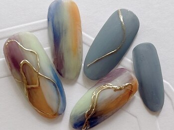 ネイリックス アヴェニール(NAILX avenir)/ニュアンスカラー×ミラー