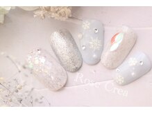 ローズクレア(Rose Crea)/雪の結晶ネイル