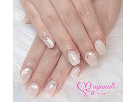 ミラーとホワイトラメネイル！！